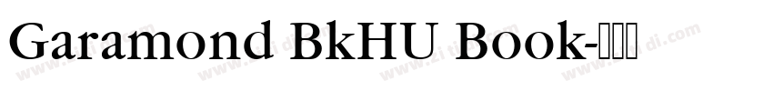 Garamond BkHU Book字体转换